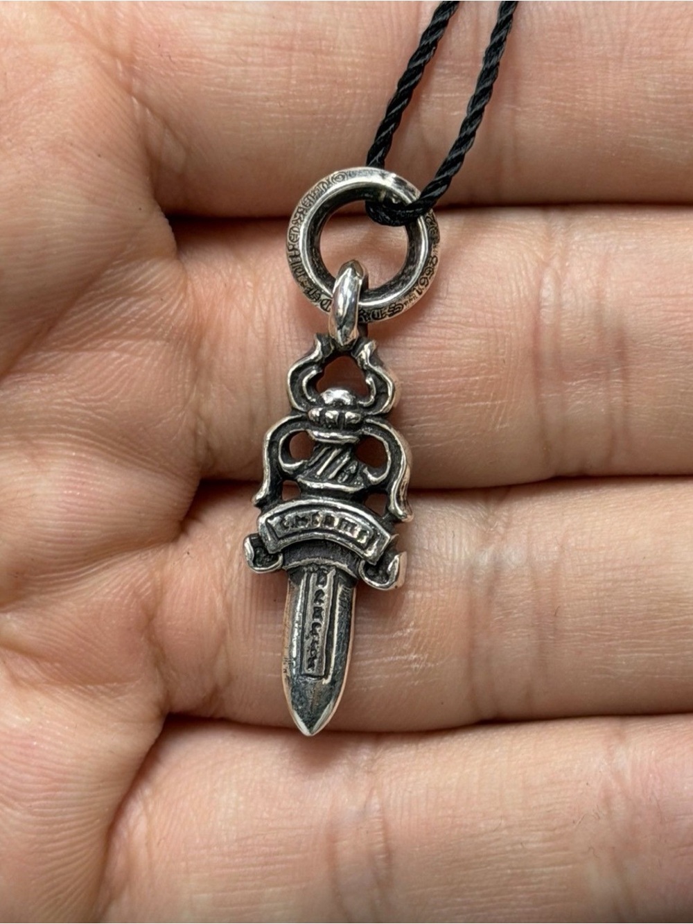 Chrome Hearts Silver Dagger Pendant #5